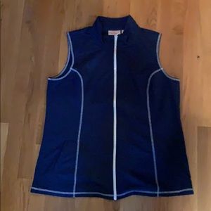 Embellished zip up tank